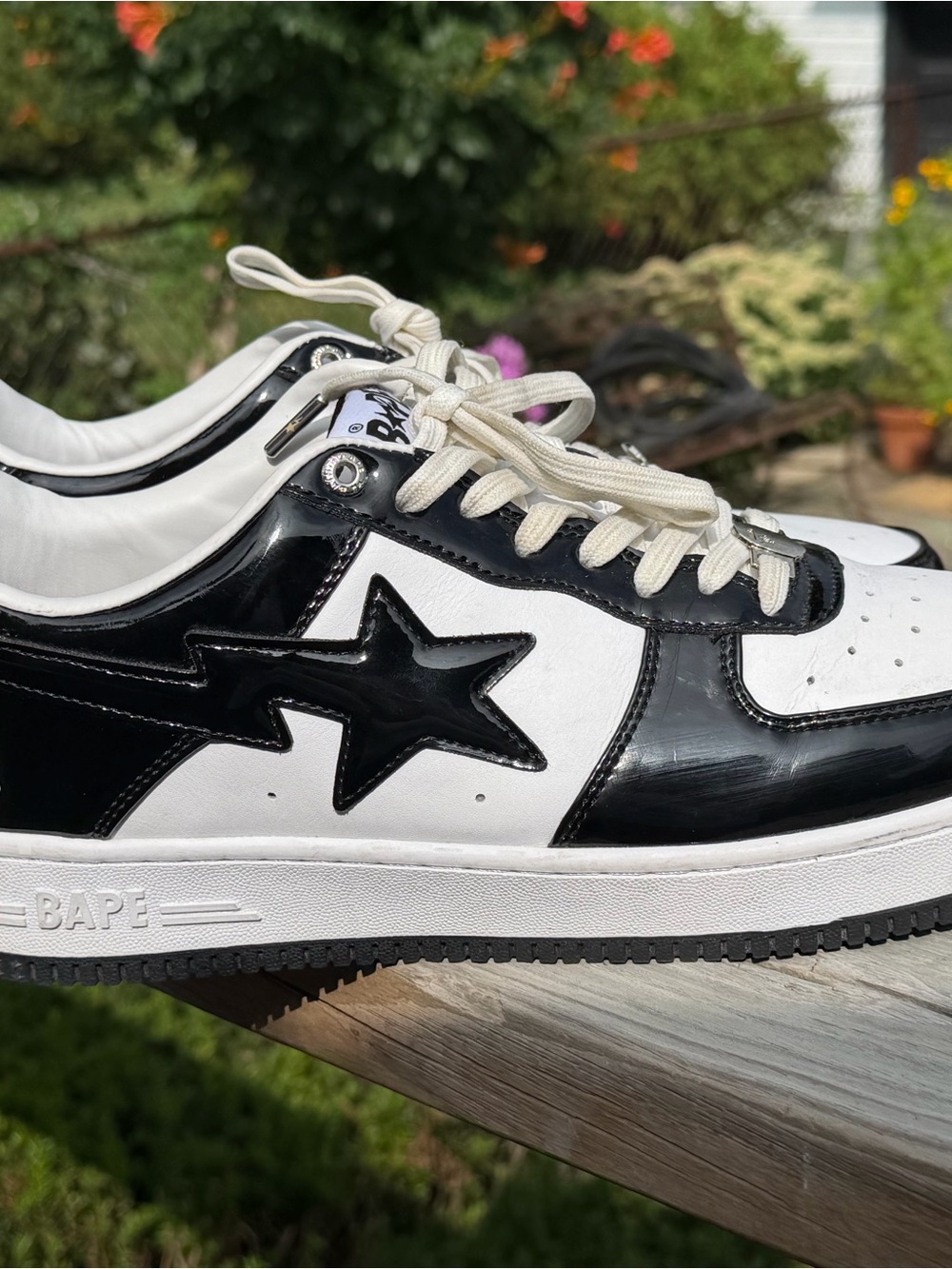 BAPE Black & White Sta Low Men’s Sneakers size 11